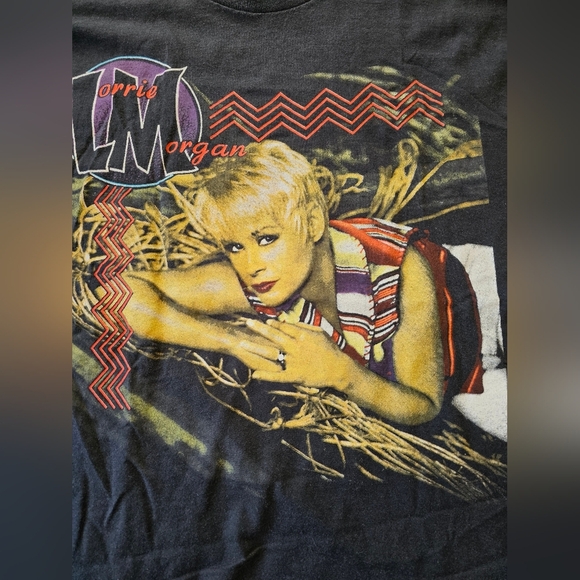 Vintage Lorrie Morgan Women's Tour T-Shirt Size XXL Black w/ front & Back Print - Picture 2 of 6